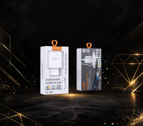 Carregador Kaidi iPhone Turbo
